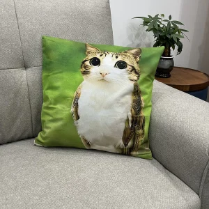 Meowl Meme Double Sided Pillow Cover,( No Filler)