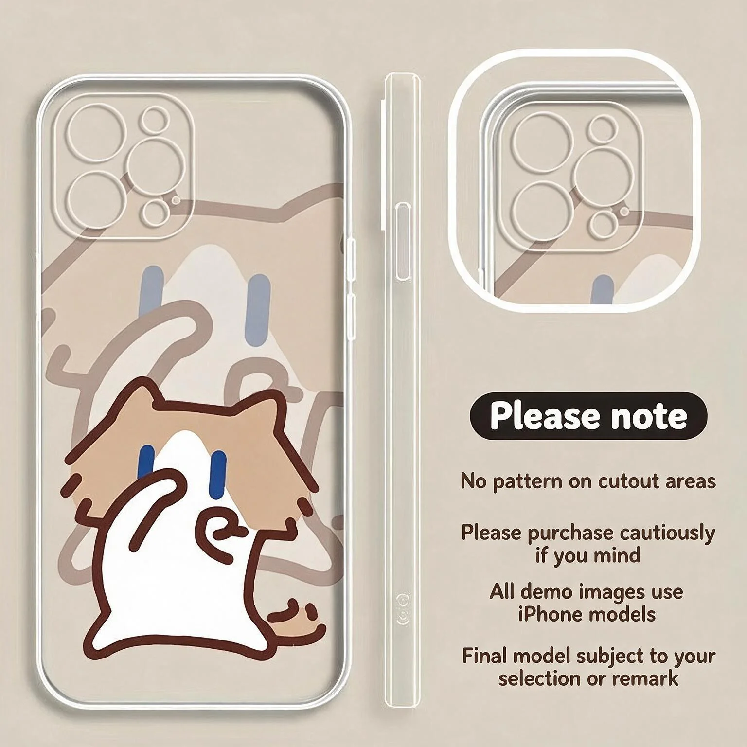 Cute Monthly‑salary Cat Phone Case Compatible with iPhone