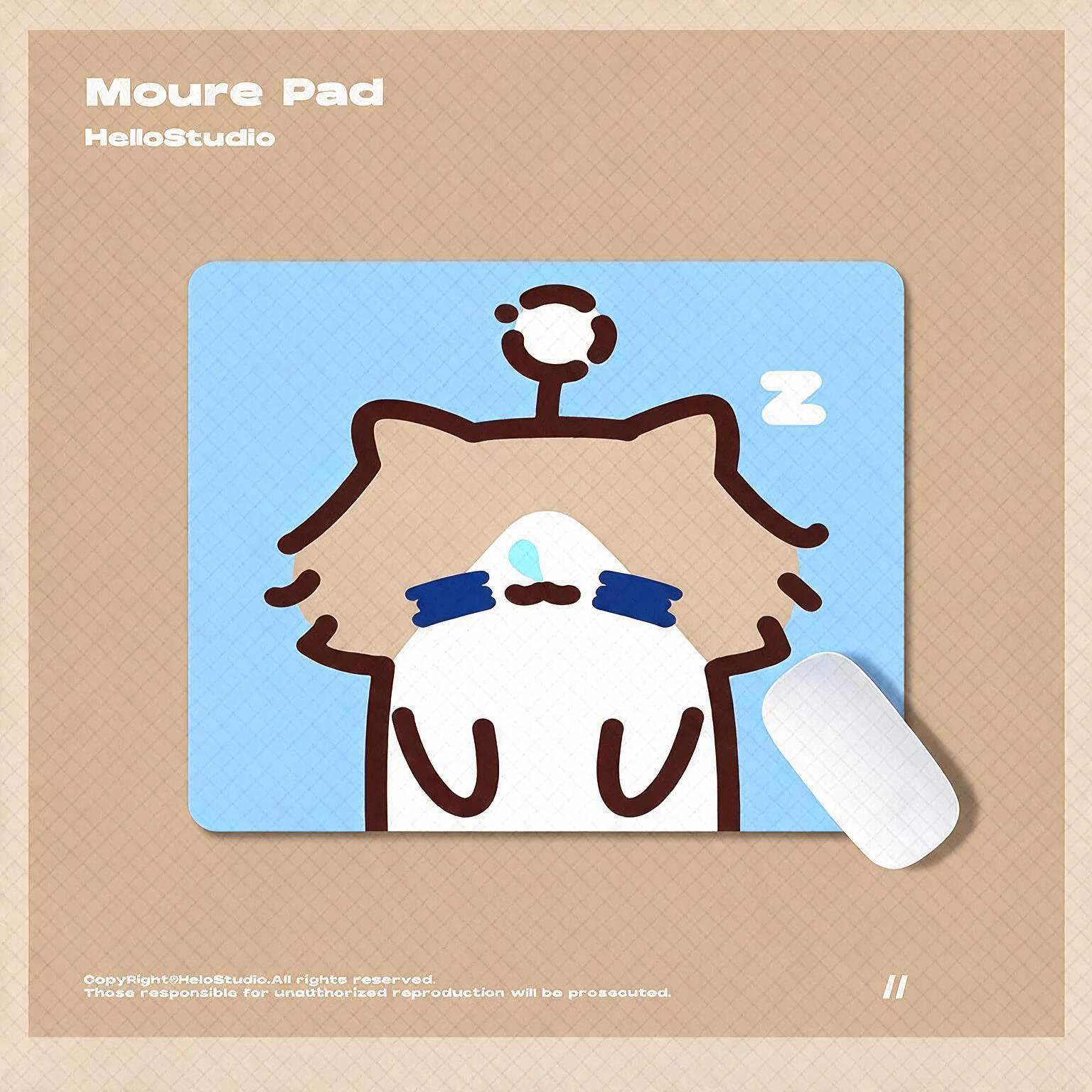 Monthly‑Salary Cat Mouse Pad, Cute Office Desk Mat
