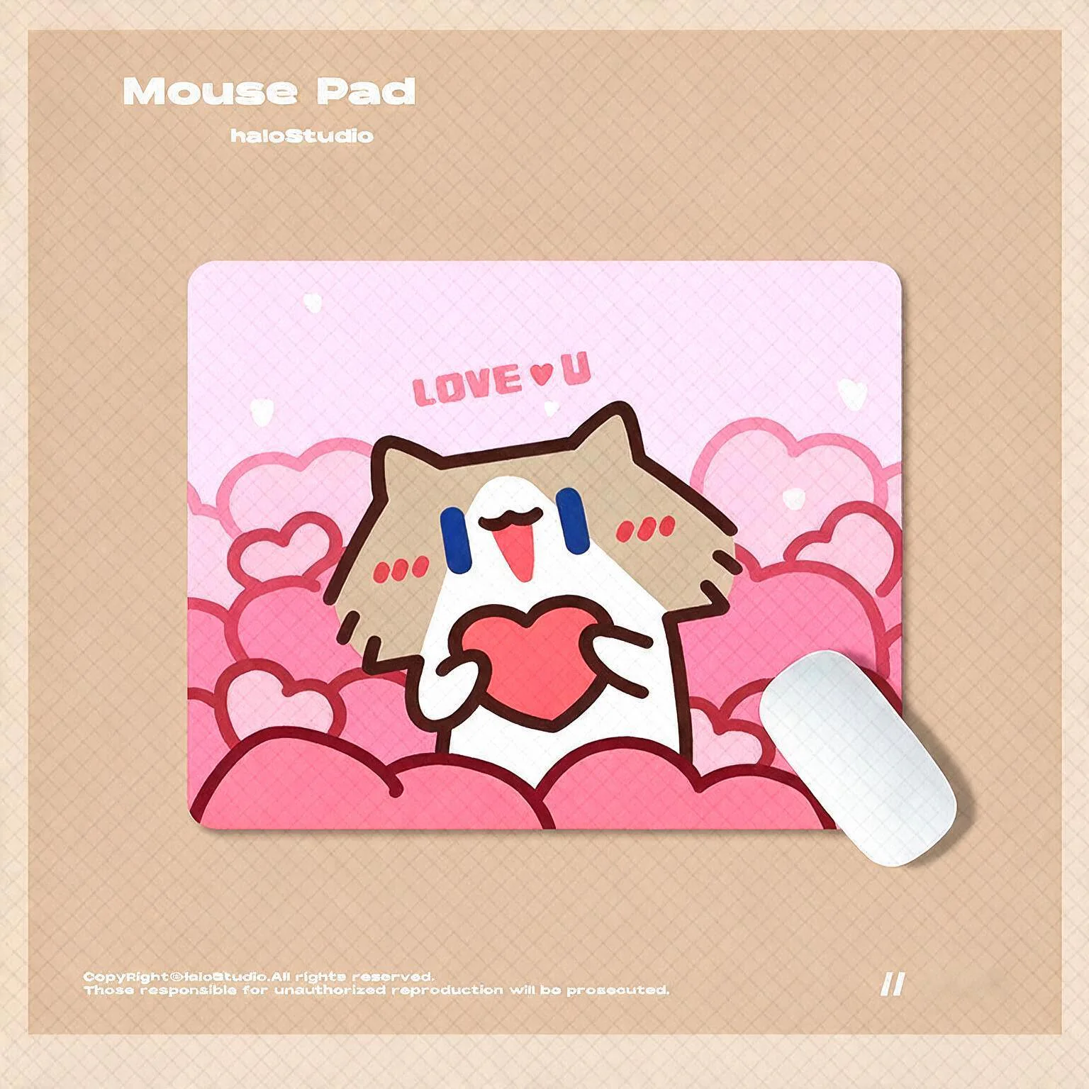 Monthly‑Salary Cat Mouse Pad, Cute Office Desk Mat