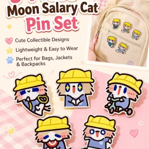 Cute Cartoon Cat Acrylic Brooch Set, Funny Meme Kitten Pins, Lovely Badge Decor for Backpack Clothes