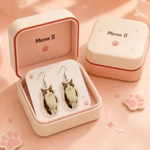 Meowl Acrylic Dangle Earrings
